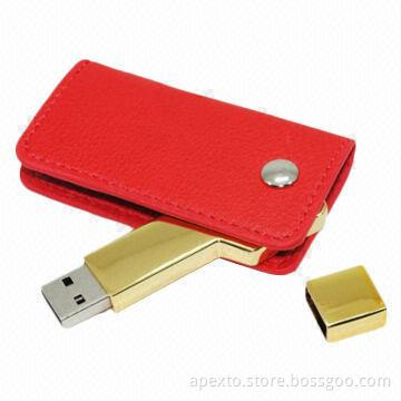 Leather USB Flash Disk, Multiple Colors Available, Supports Multiple Operating Systems